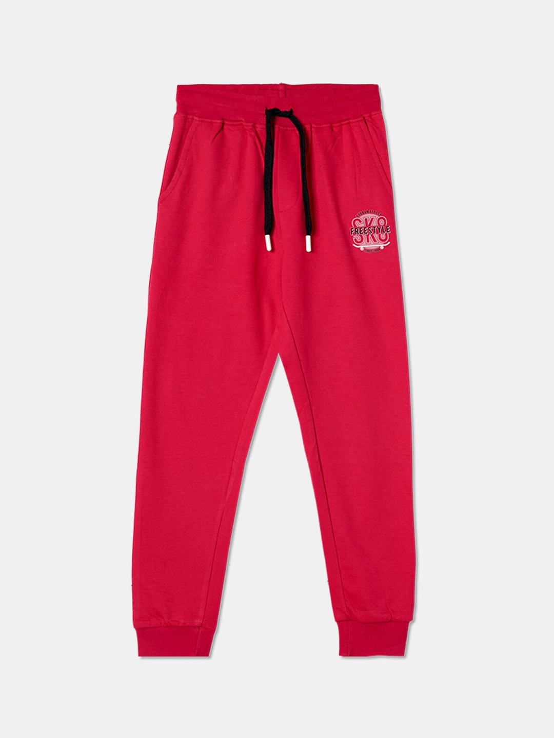 

R&B Boys Cotton Track Pants, Red