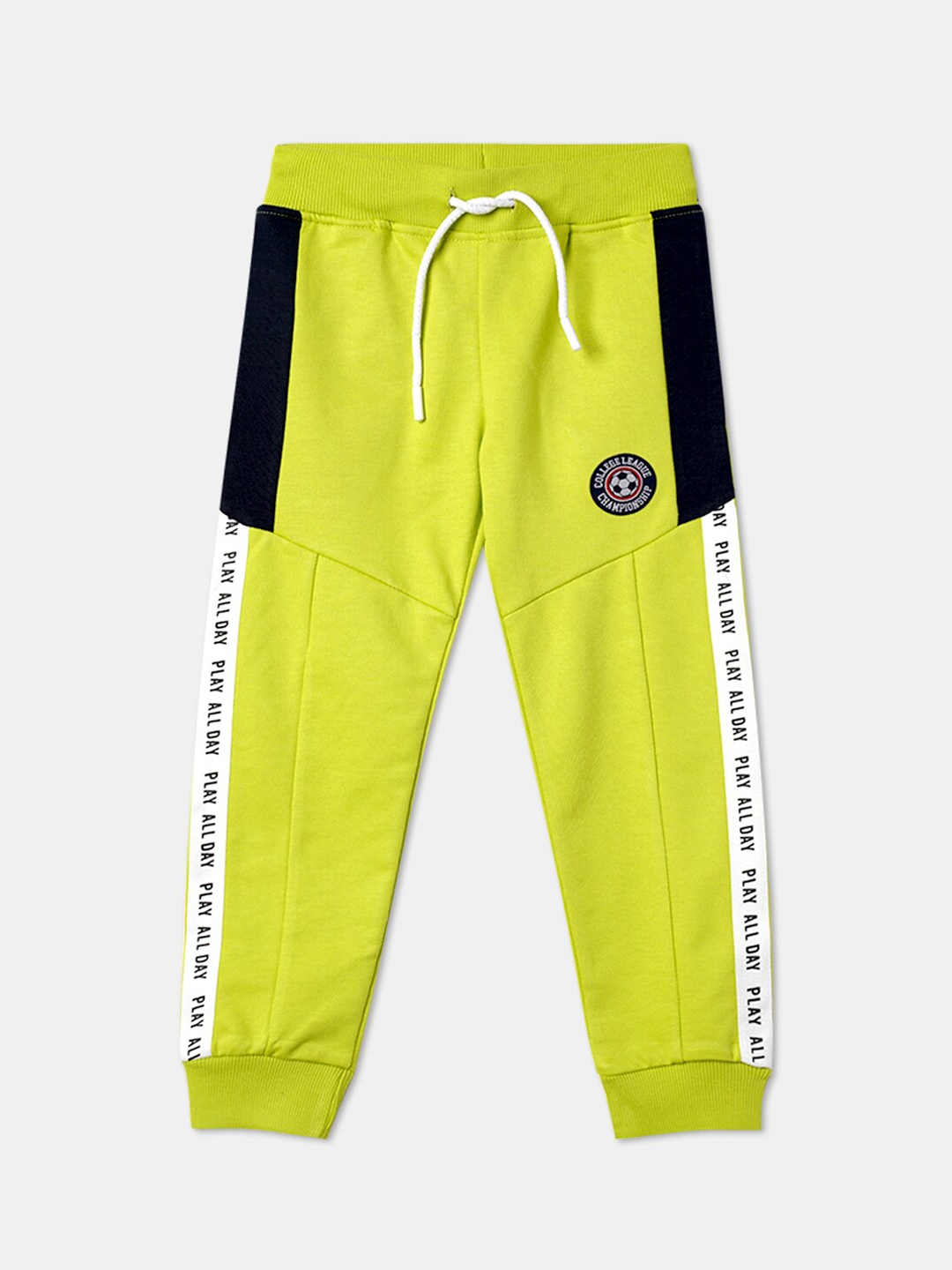 

R&B Boys Cotton Joggers, Yellow