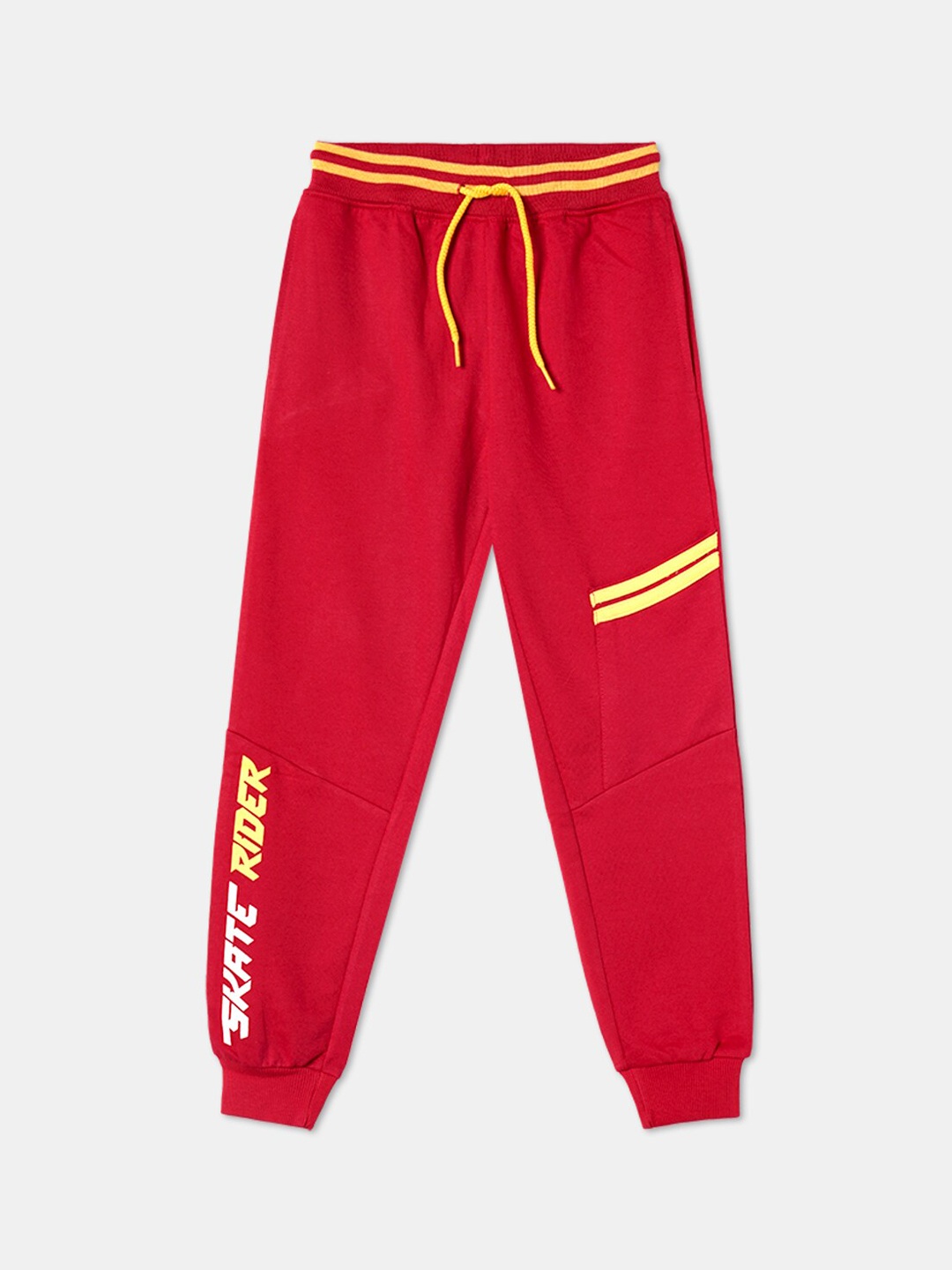 

R&B Boys Cotton Track Pants, Red