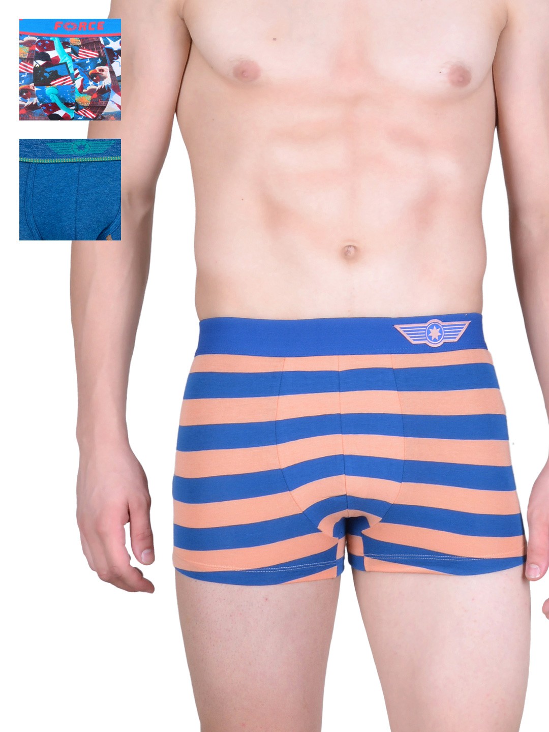 

Force NXT Pack of 3 Assorted Trunks MNFL-21-61-63-po3, Blue