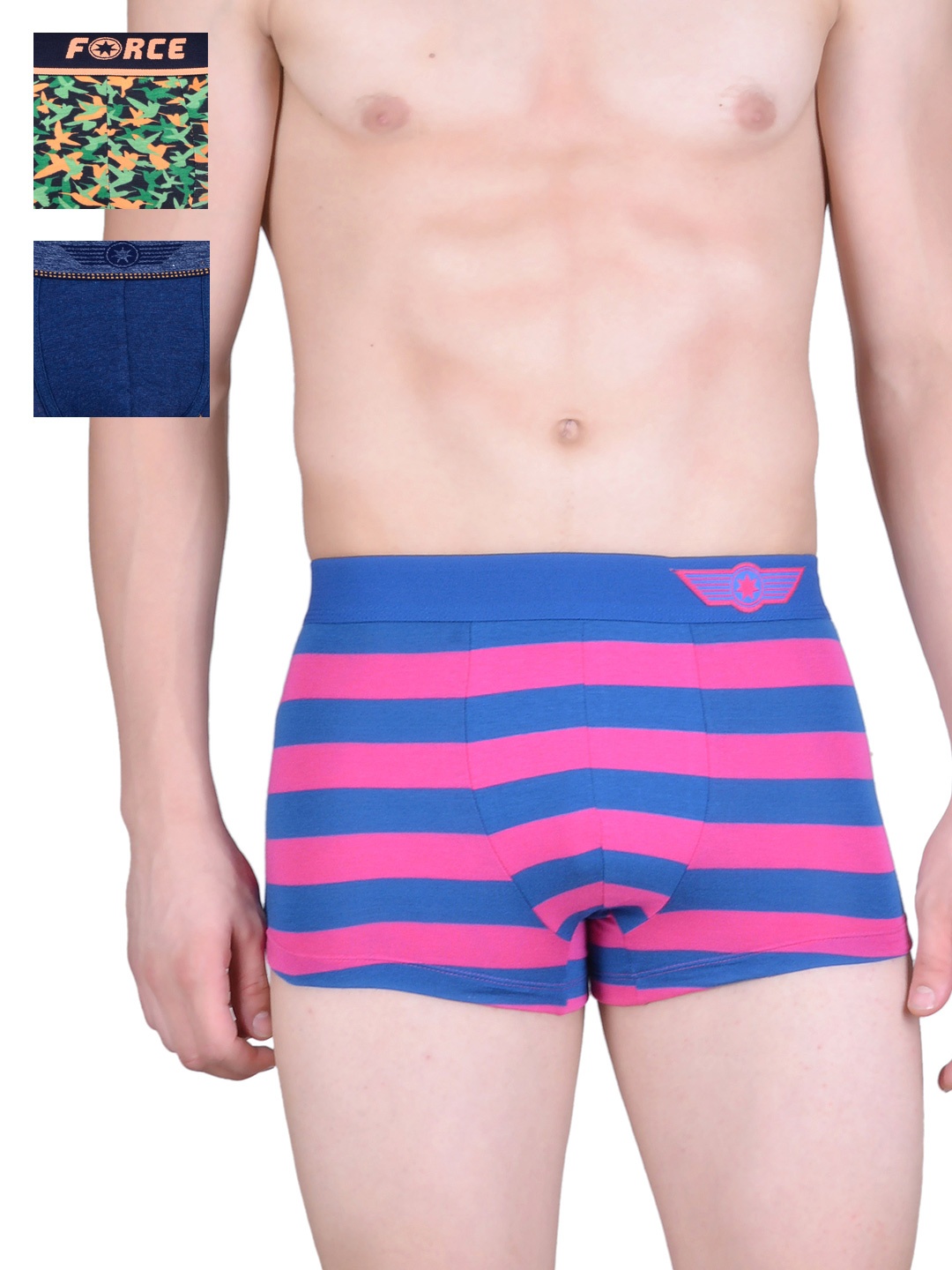 

Force NXT Pack of 3 Printed Assorted Trunks MNFL-21, Green
