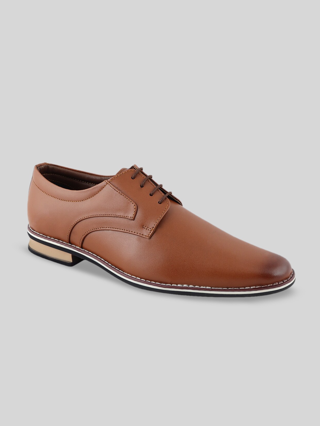 

WELBAWT Men Leather Formal Derbys, Tan