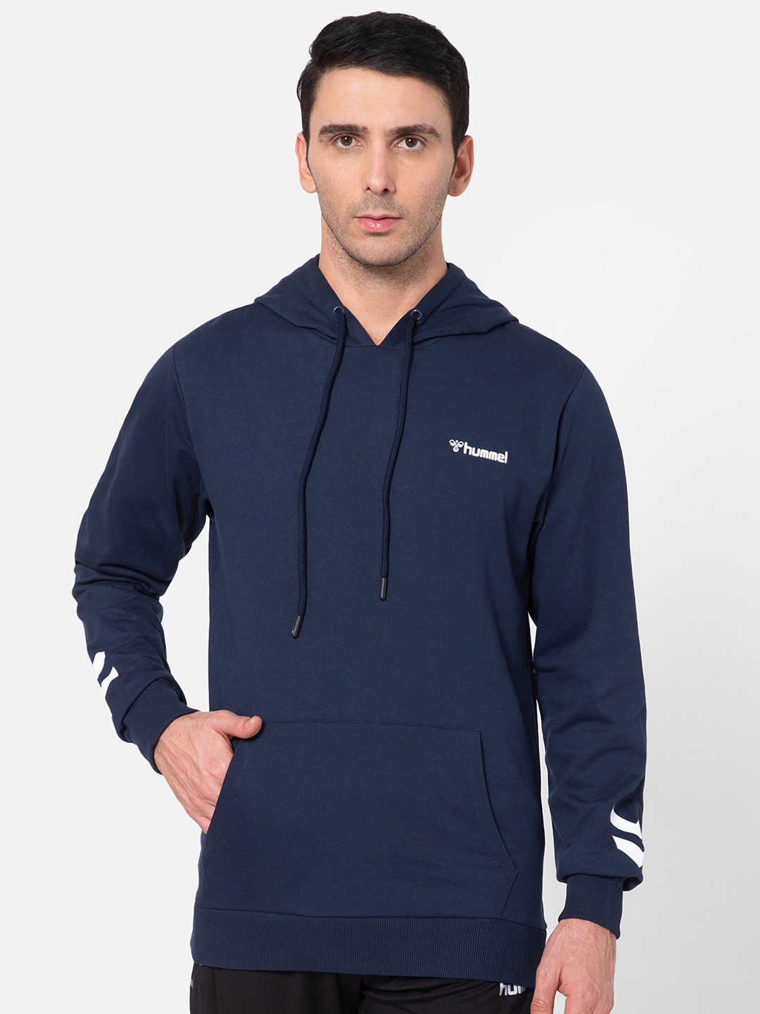 

hummel Hooded Cotton Sweatshirt, Navy blue