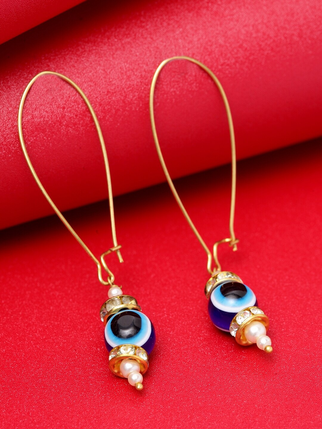 

DUGRISTYLE Women Gold-Plated Classic Drop Earrings, Blue