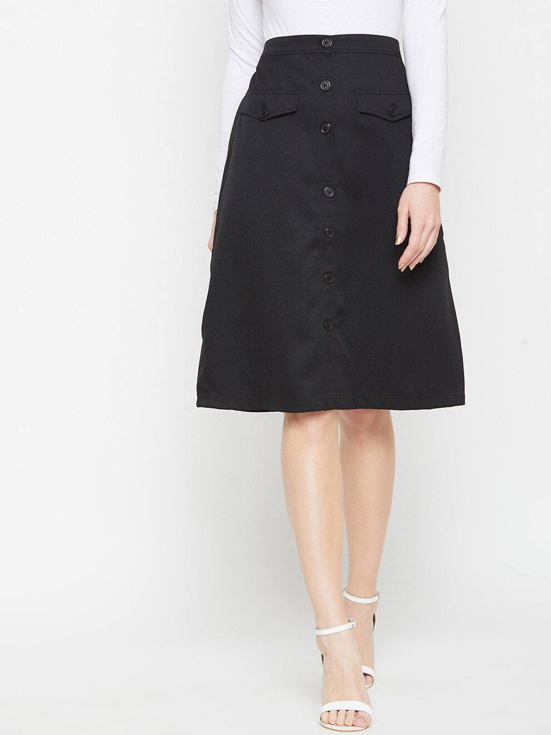 

Marie Claire Knee Length Skirt, Black