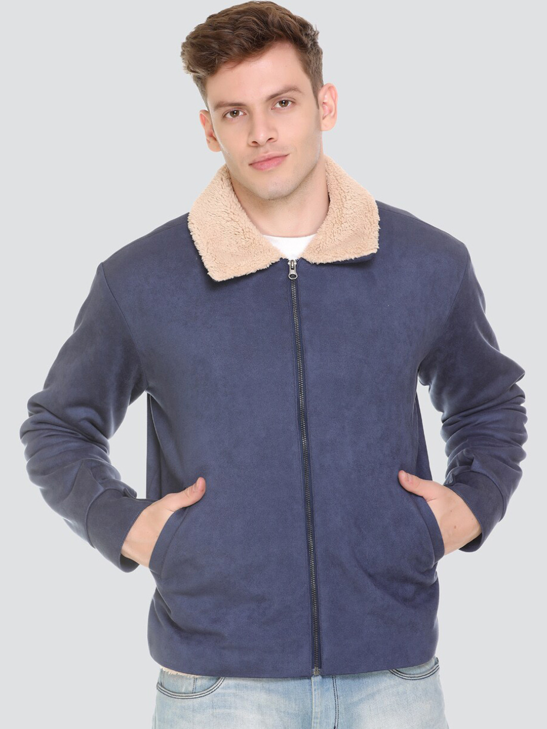 

HONNETE Men Lightweight Padded Jacket, Navy blue