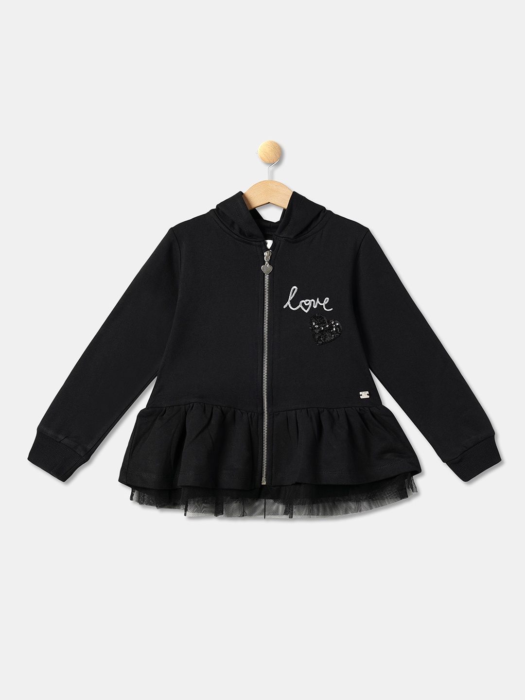 

R&B Girls Longline Cotton Tailored Jacket, Black