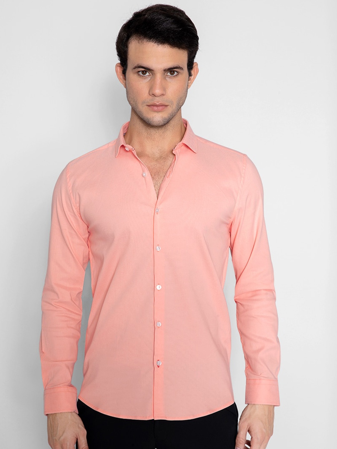 

Snitch Men Slim Fit Casual Shirt, Pink