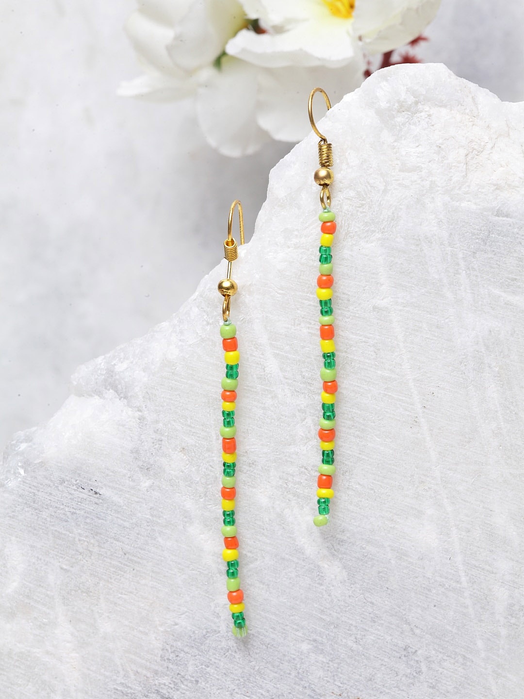 

DUGRISTYLE Gold-Plated Classic Drop Earrings, Green