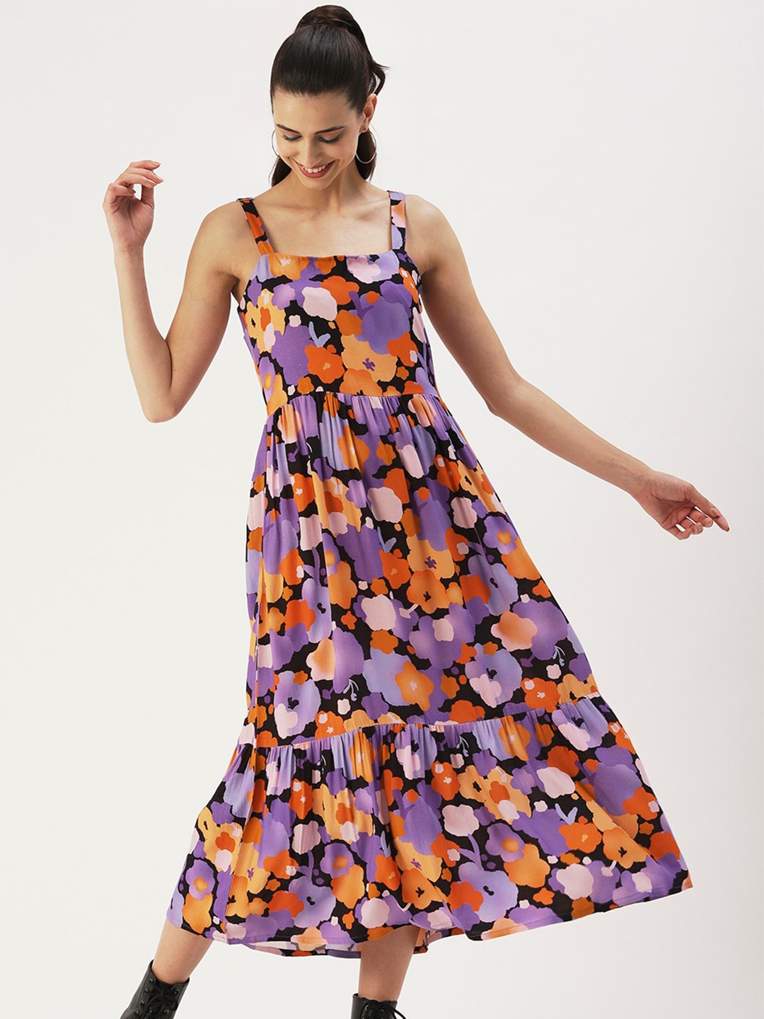 

DressBerry Floral Midi Dress, Purple
