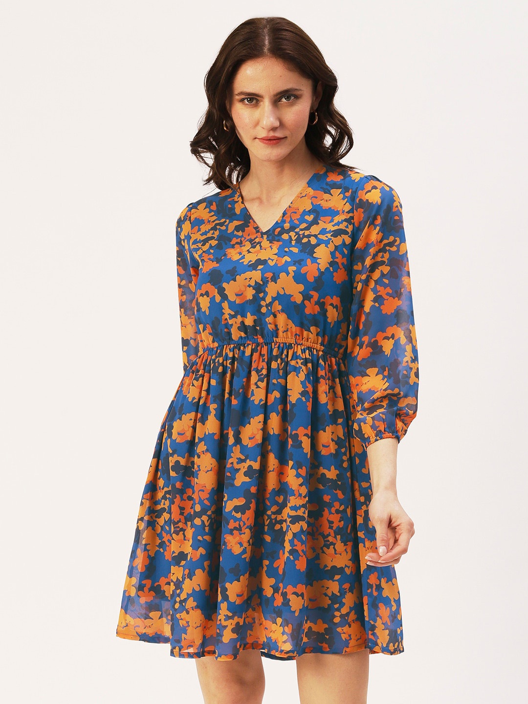 

DressBerry Floral Georgette Dress, Blue