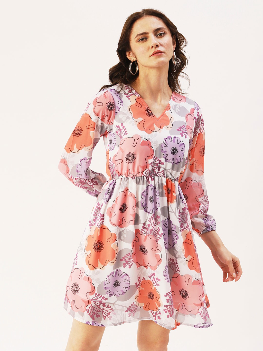 

DressBerry Floral Georgette Dress, Multi