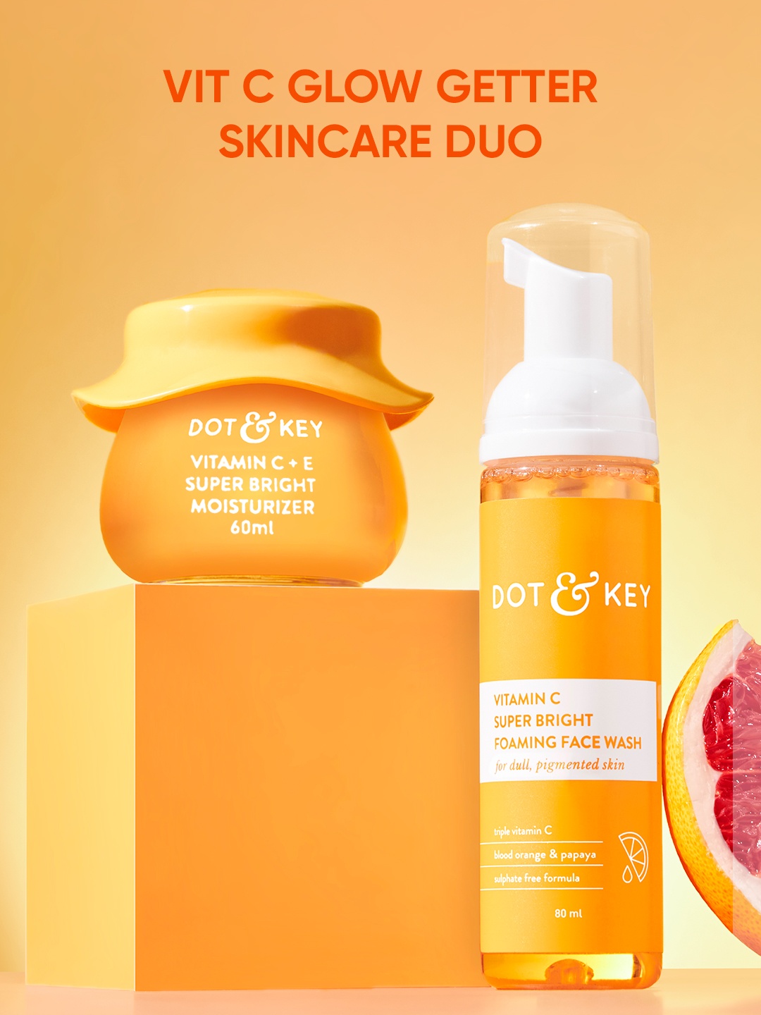 

DOT & KEY Vitamin C Everyday Glow Essentials Duo - Face Wash & Face Moisturizer, Orange