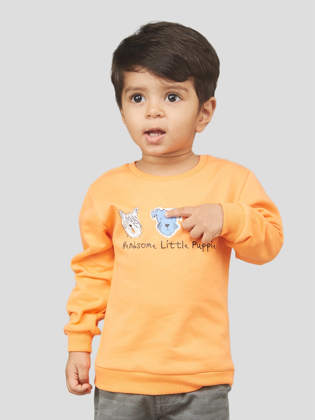 

Zalio Boys Typography Printed Pullover Sweatshirt, Mustard