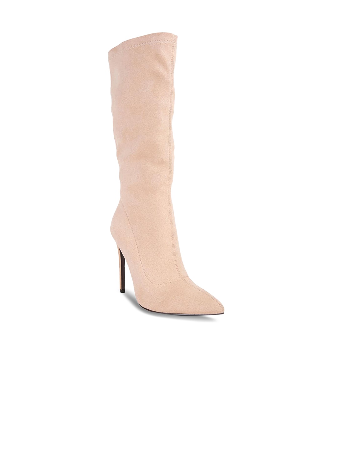

London Rag Women Calf Length Stiletto Boots, Beige