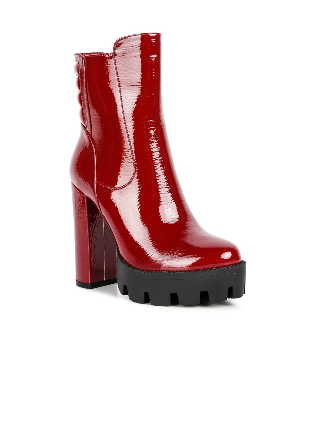 

London Rag Women High Platform Heel Boots, Burgundy