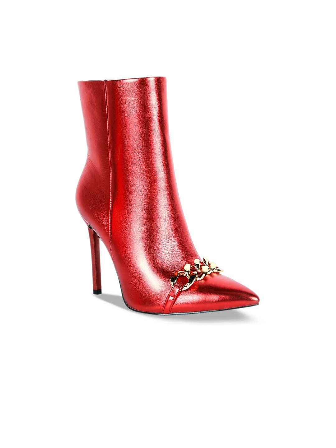 

London Rag Women Ankle Length Stiletto Boots, Red