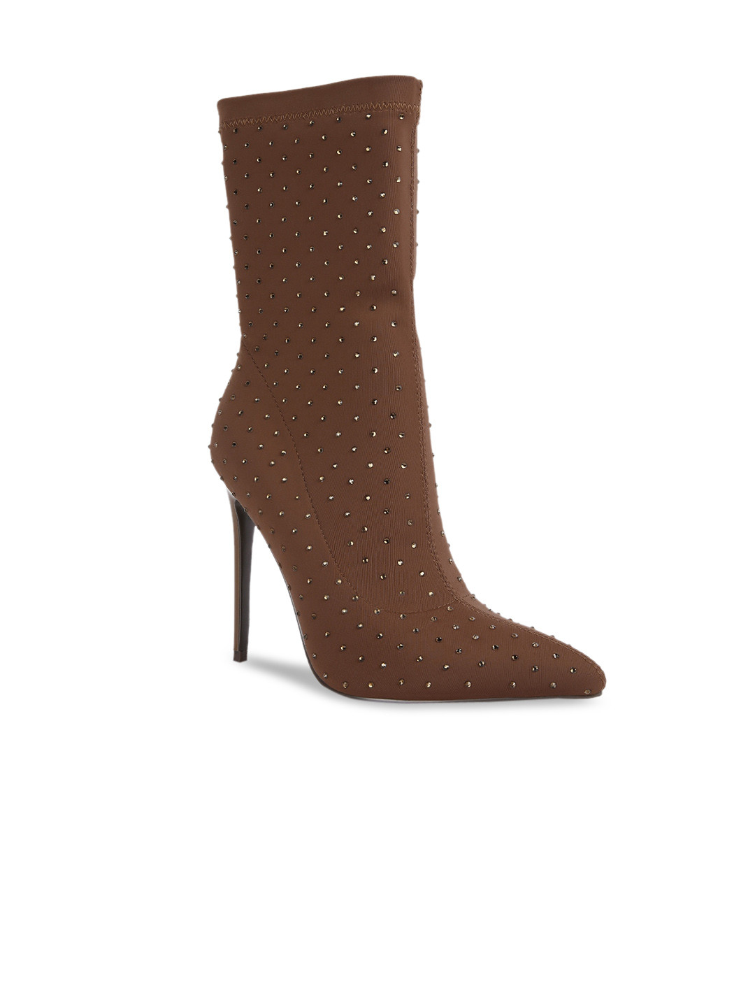 

London Rag Women Embellished Stiletto Boots, Brown