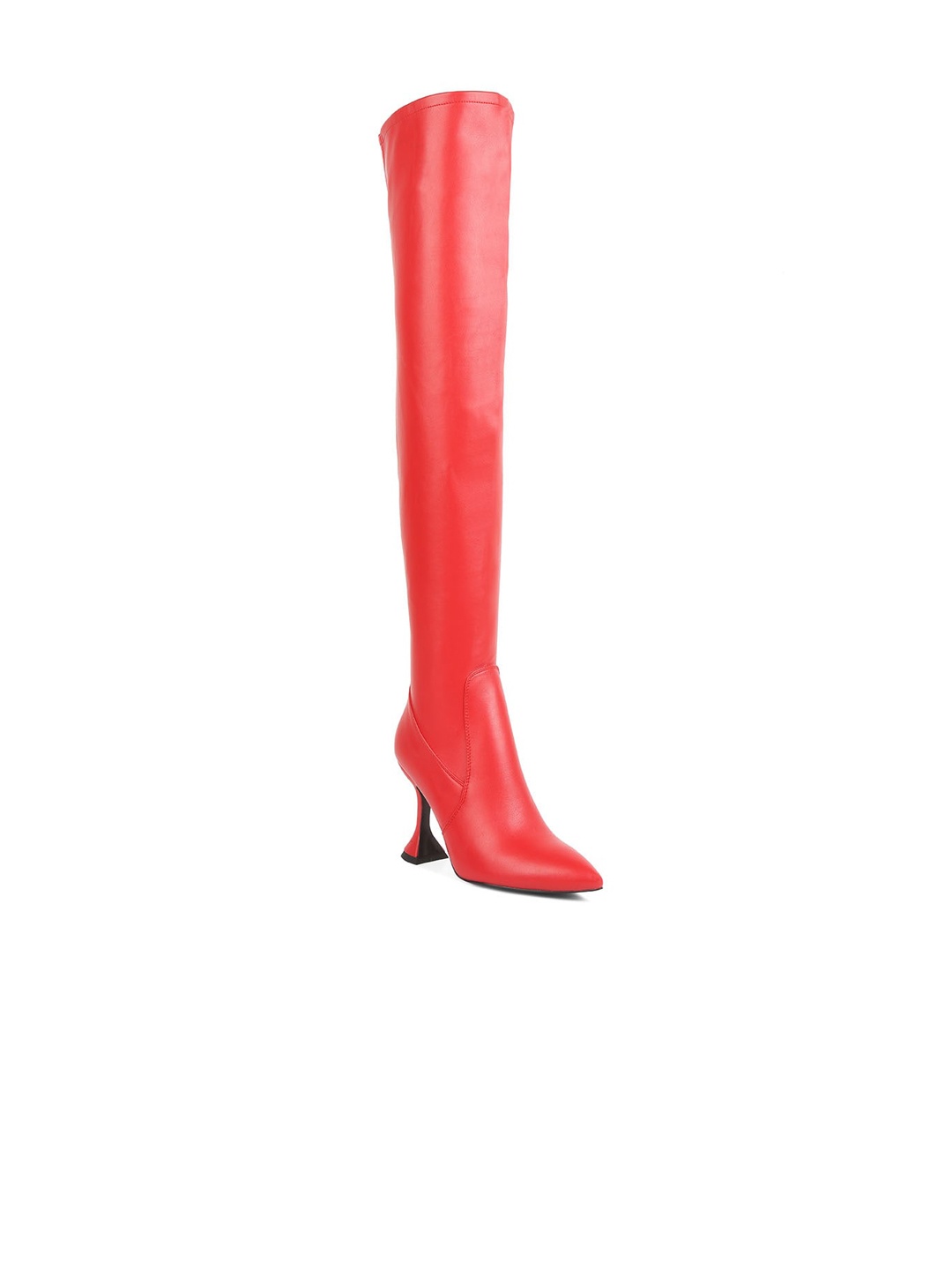 

London Rag Women Knee Length Stiletto Boots, Red