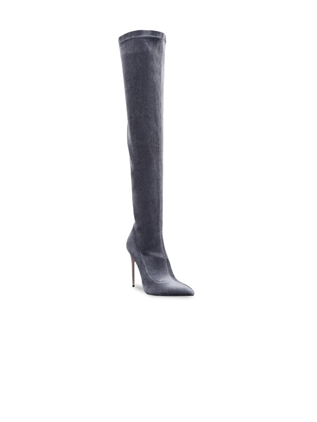 

London Rag Women Calf Length Stiletto Boots, Grey