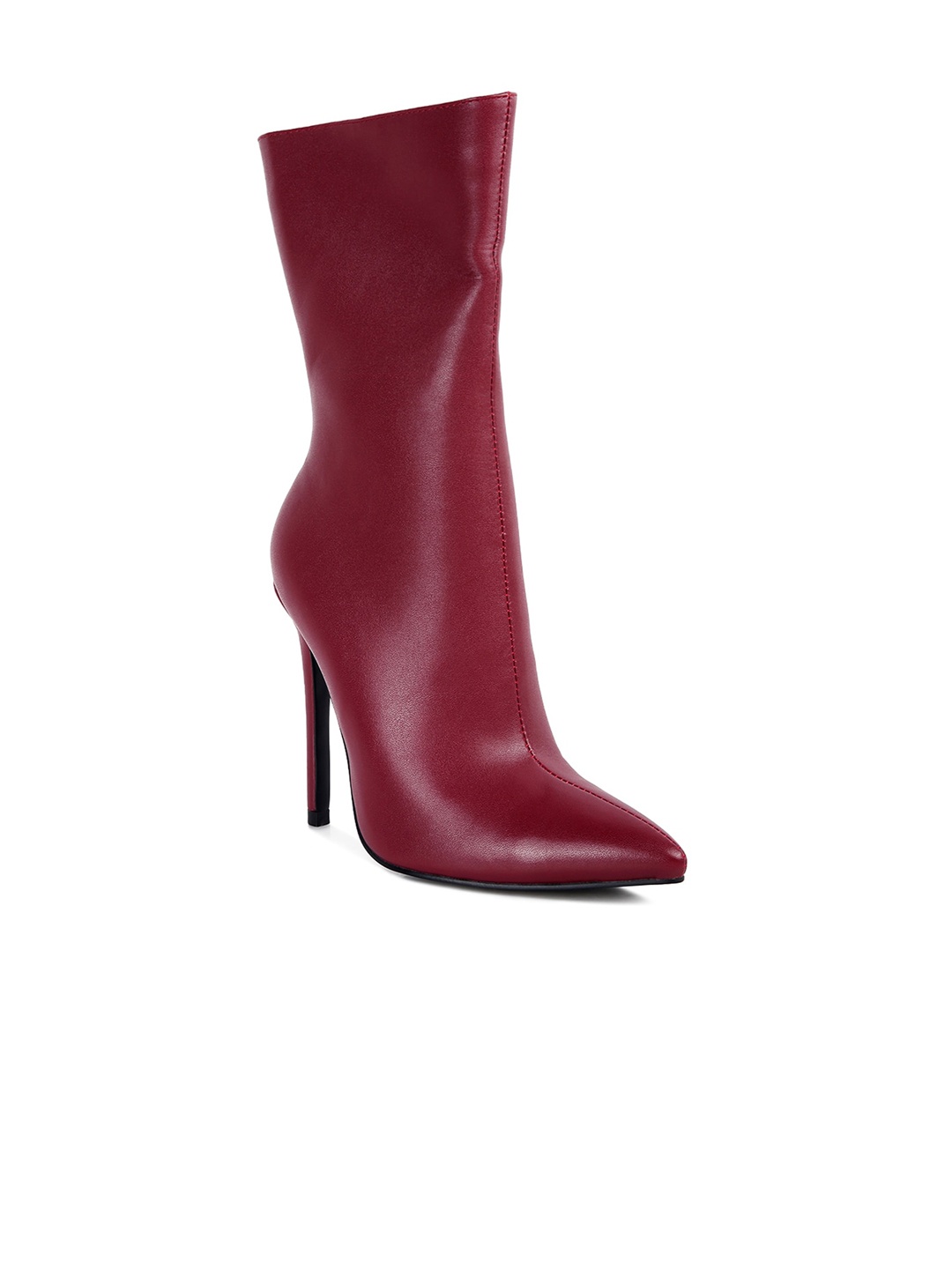 

London Rag Women Stiletto High Ankle Boots, Burgundy