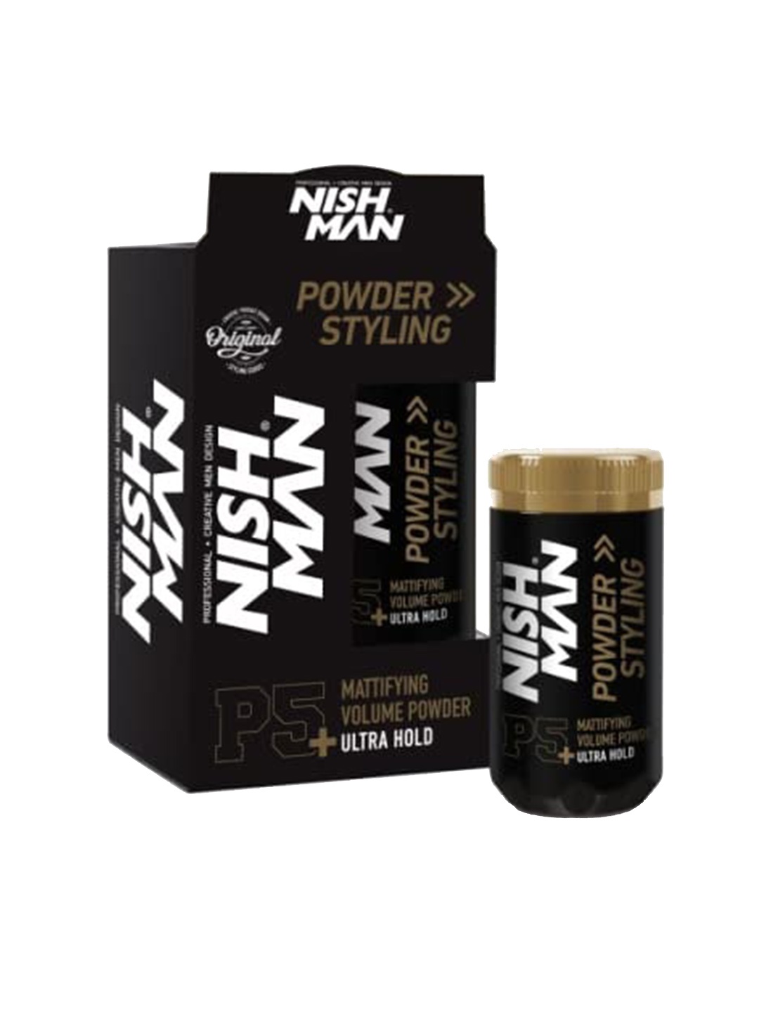 

Nishman Mattifying Volume Powder Hair Wax 20 g - Ultra Hold, Black