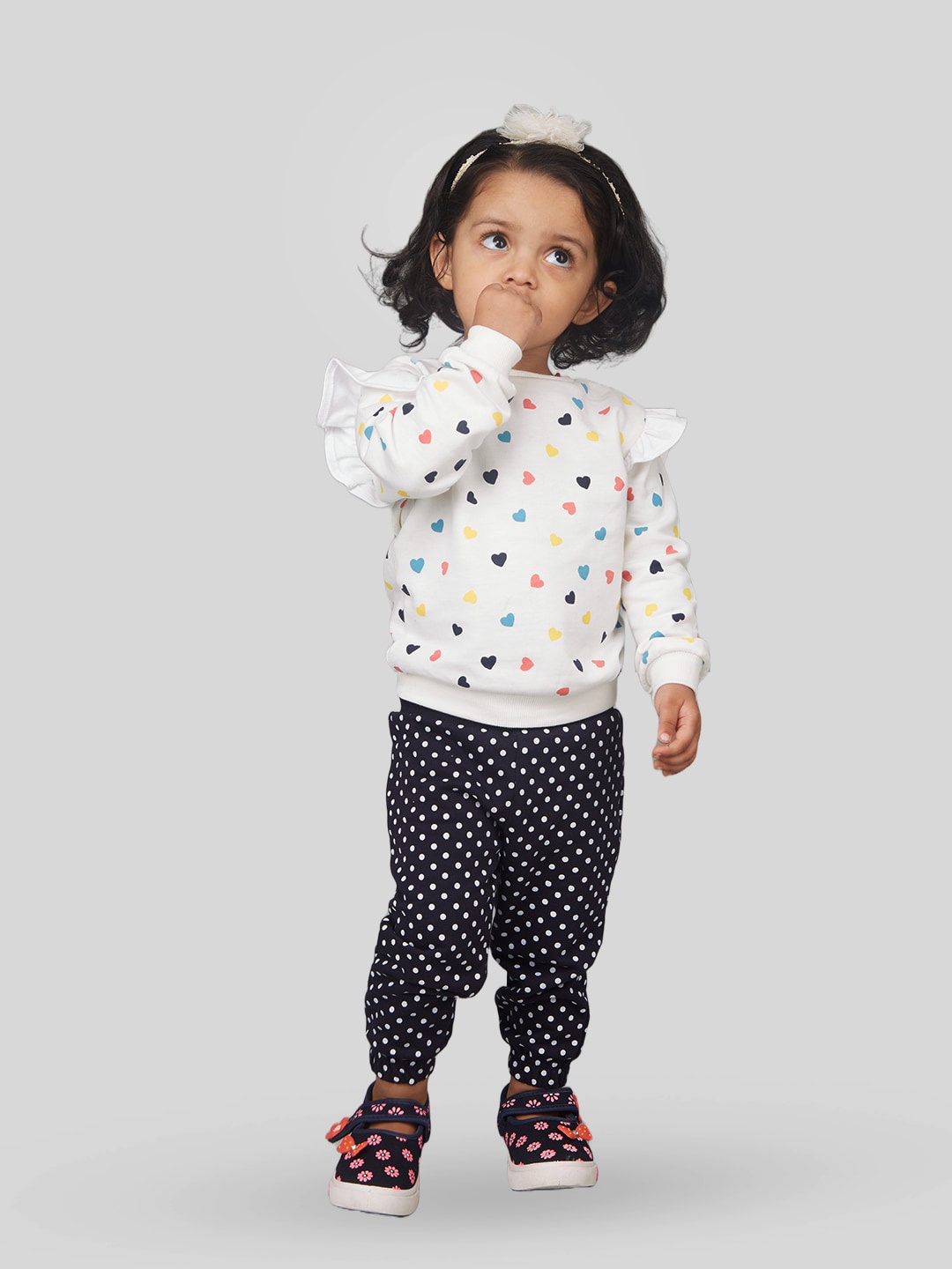 

Zalio Girls Printed Clothing Set, White