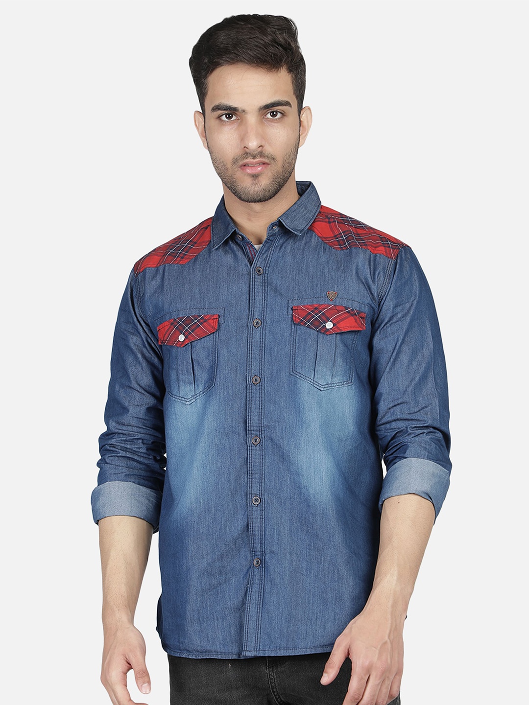 

Kuons Avenue Men Smart Slim Fit Faded Casual Shirt, Maroon