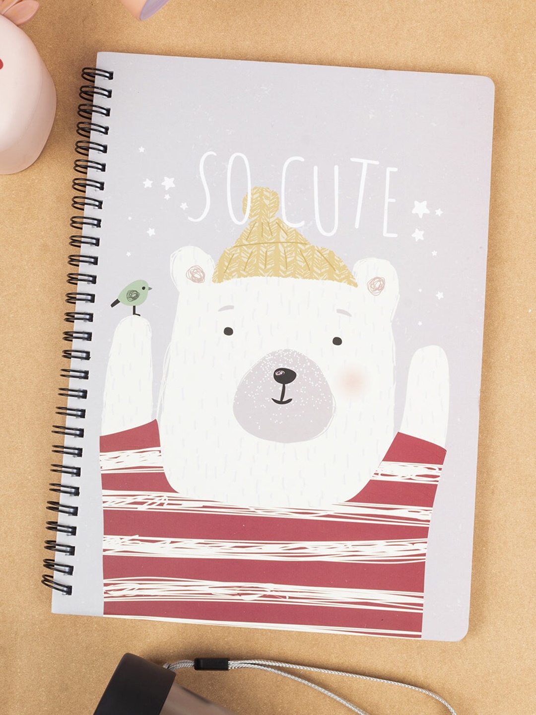 

MARKET99 Printed Spiral Notebooks, Grey