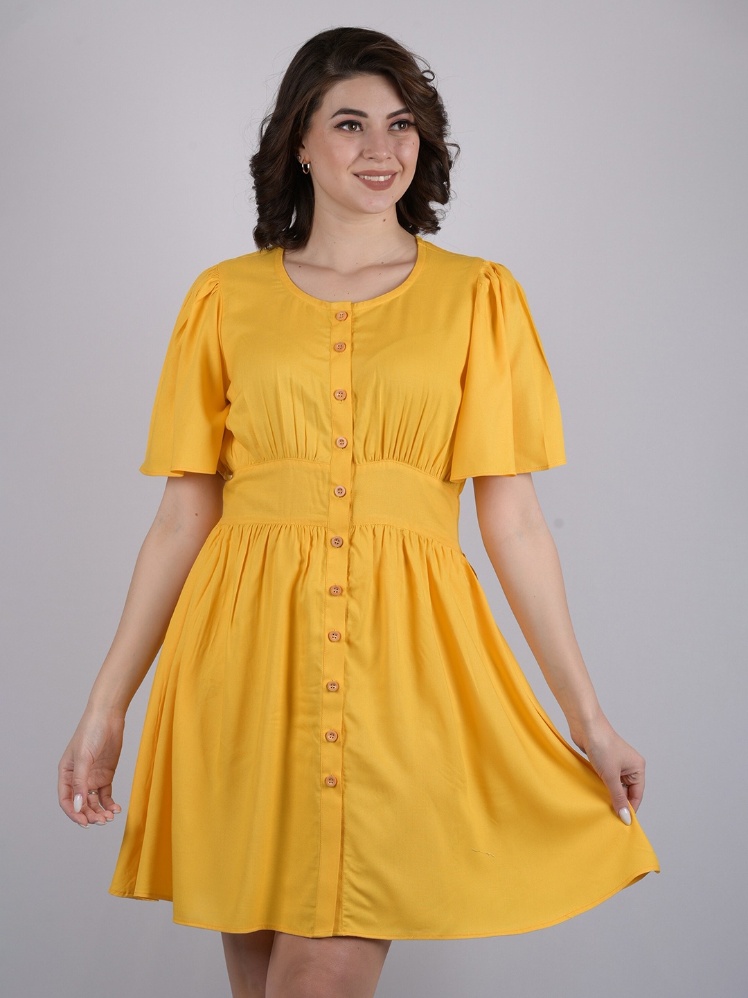 

OWO THE LABEL Mustard Yellow Dress