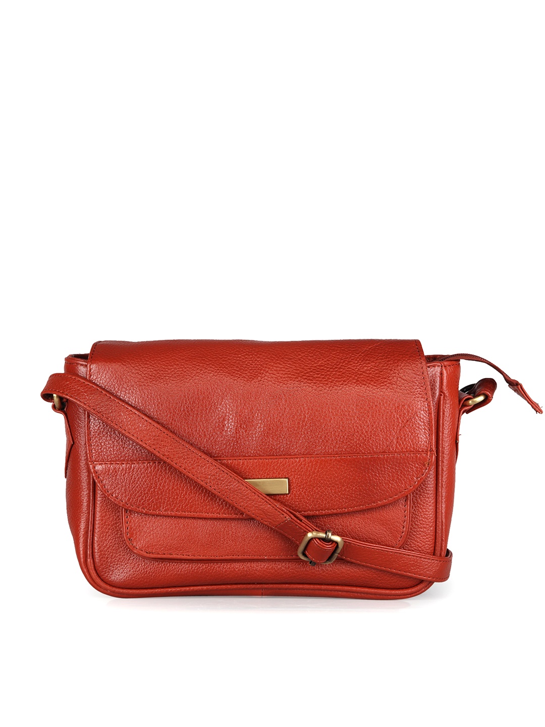 

GENWAYNE Leather Structured Sling Bag, Tan