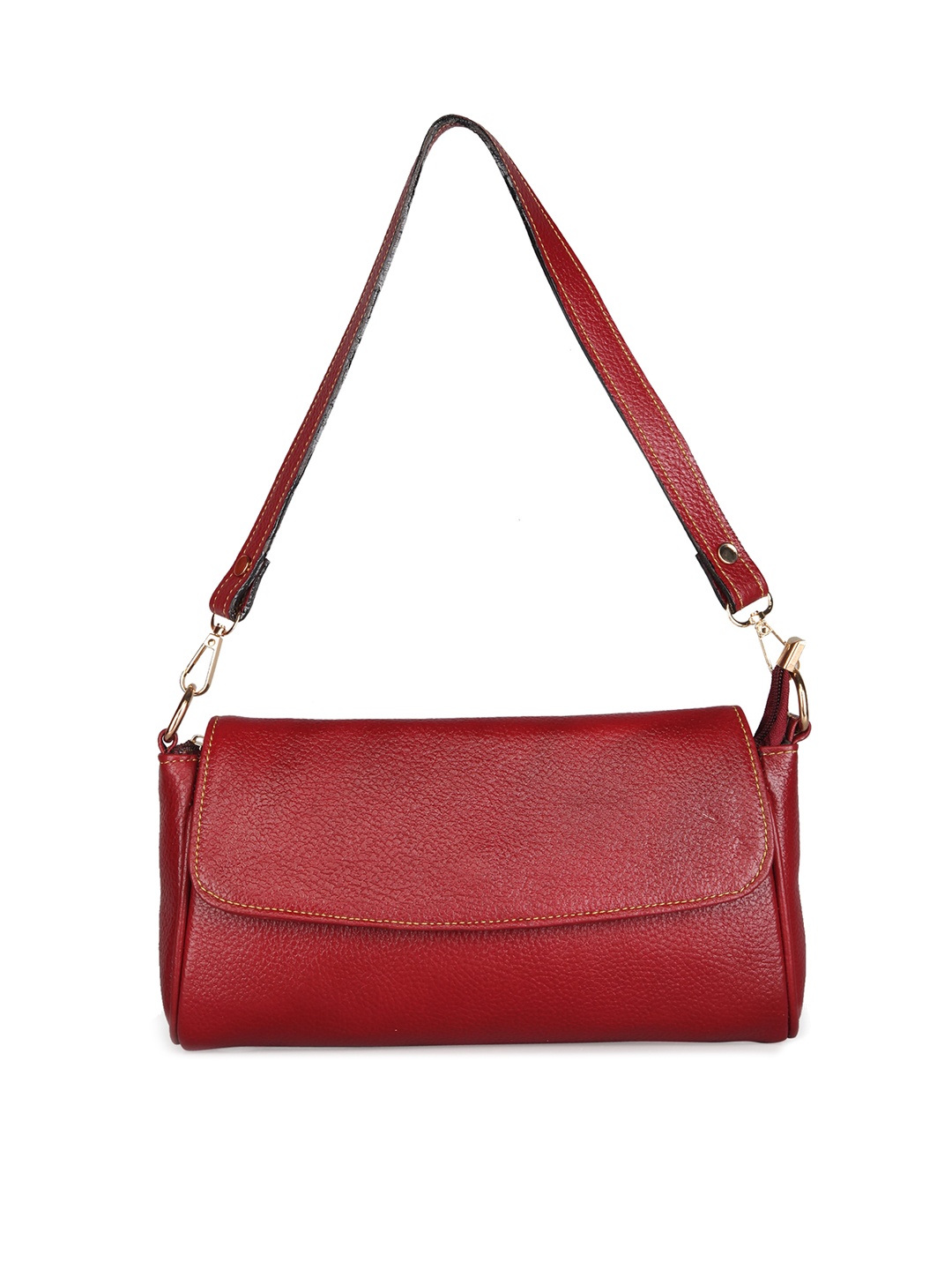 

GENWAYNE Leather Structured Sling Bag, Maroon