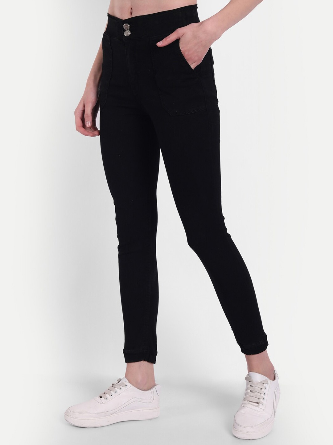 

Next One Women Black Comfort Skinny Fit High-Rise Cotton Jeans