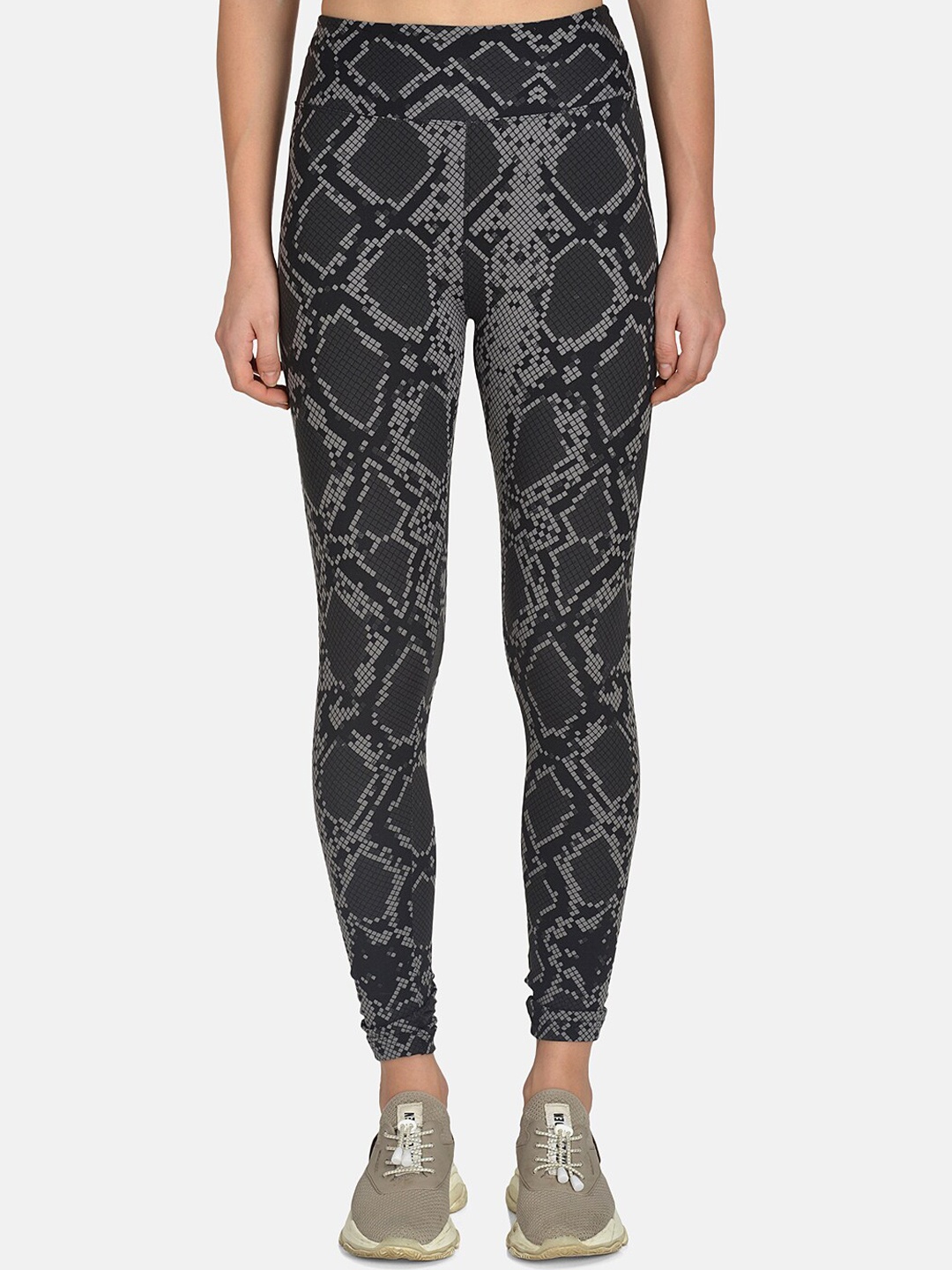 

mod & shy Printed Ankle-Length Tights, Grey