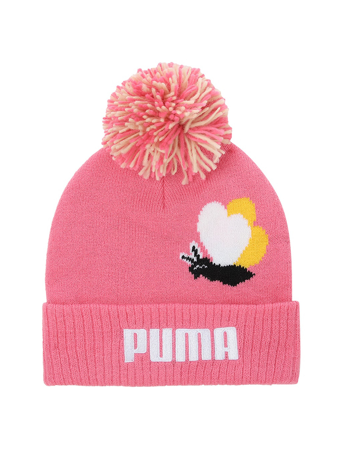 

Puma Unisex Kids Acrylic Printed Beanie, Pink