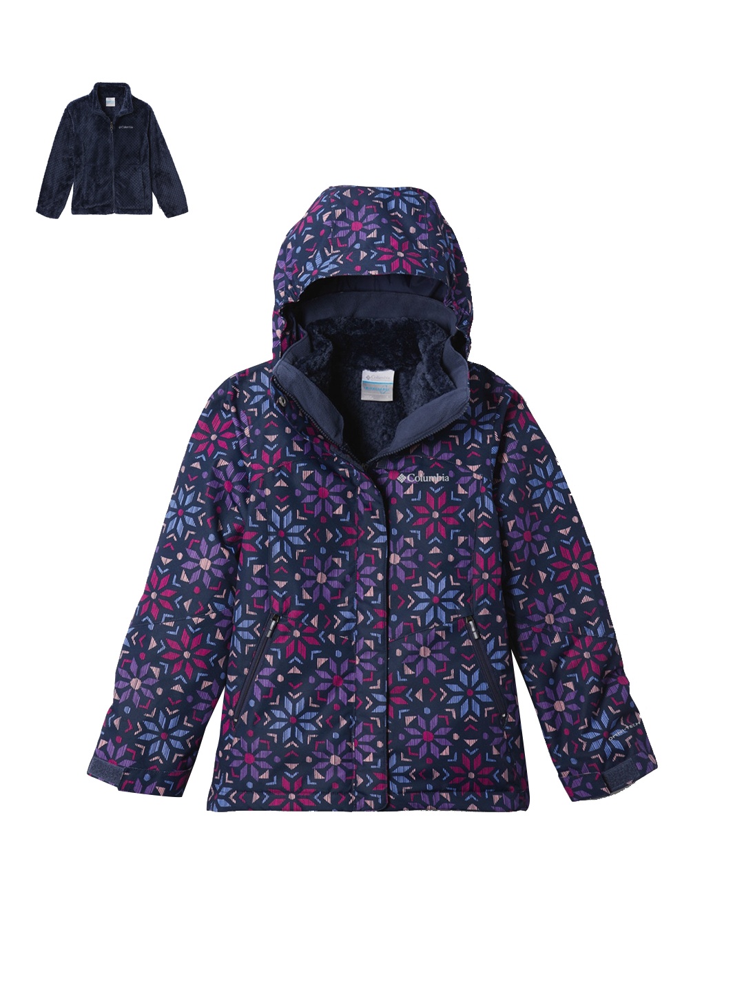 

Columbia Floral Reversible Outdoor Puffer Jacket, Purple