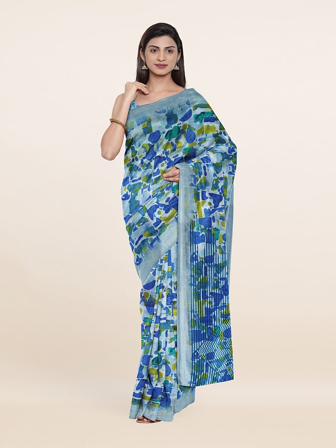 

Pothys Printed Saree, Blue