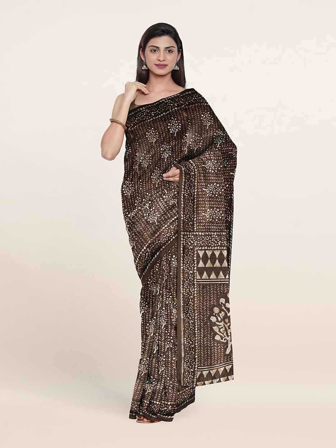 

Pothys Ethnic Motifs Saree, Grey