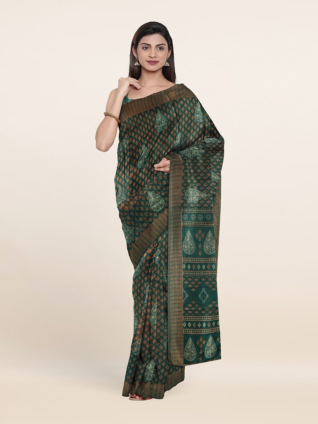 

Pothys Ethnic Motifs Saree, Green