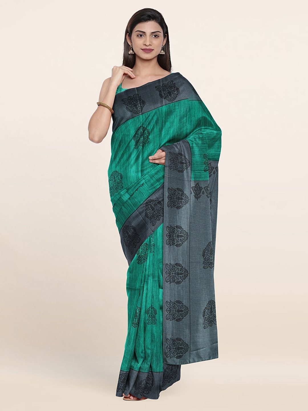 

Pothys Ethnic Motifs Saree, Green
