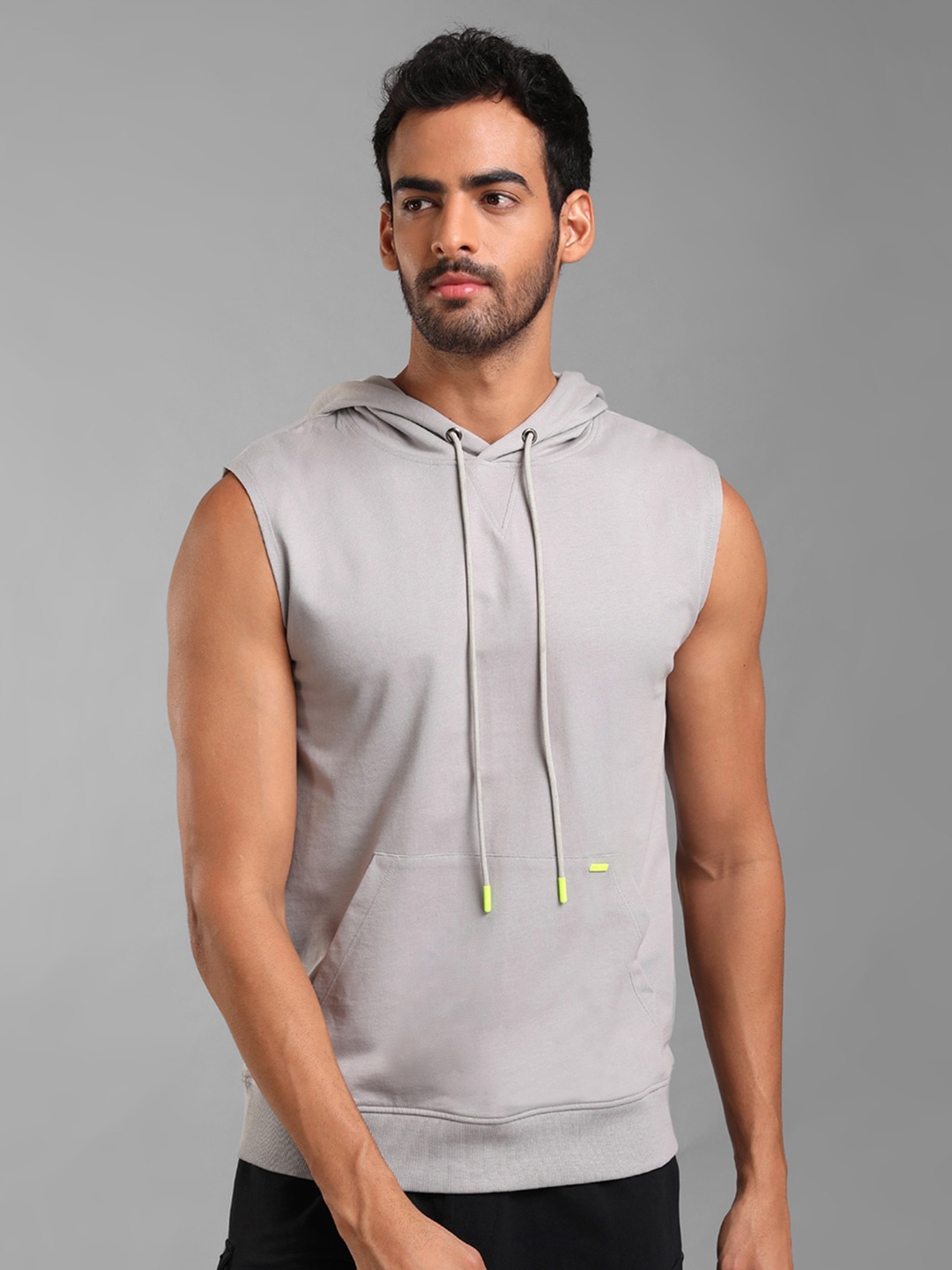 

KZ07 By Kazo Hooded Cotton Sweatshirt, Grey