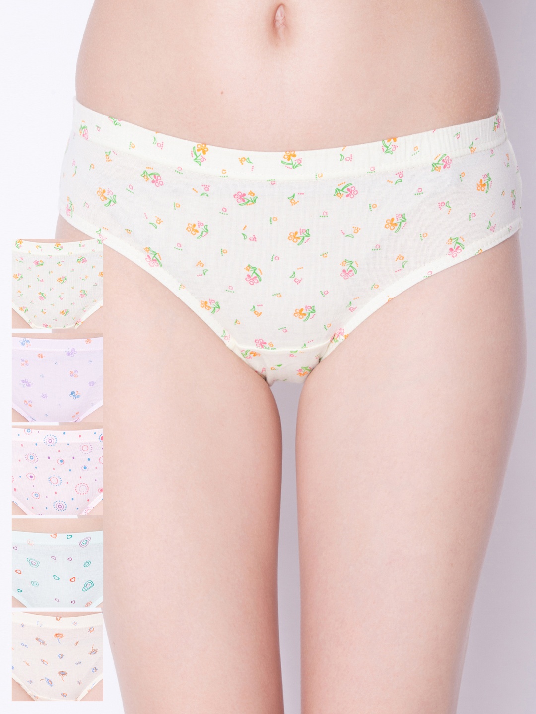 

Dollar Missy Pack of 6 Inner Elasticated Hipster Panty 121L-IE-LightPrint-PO6, Multi