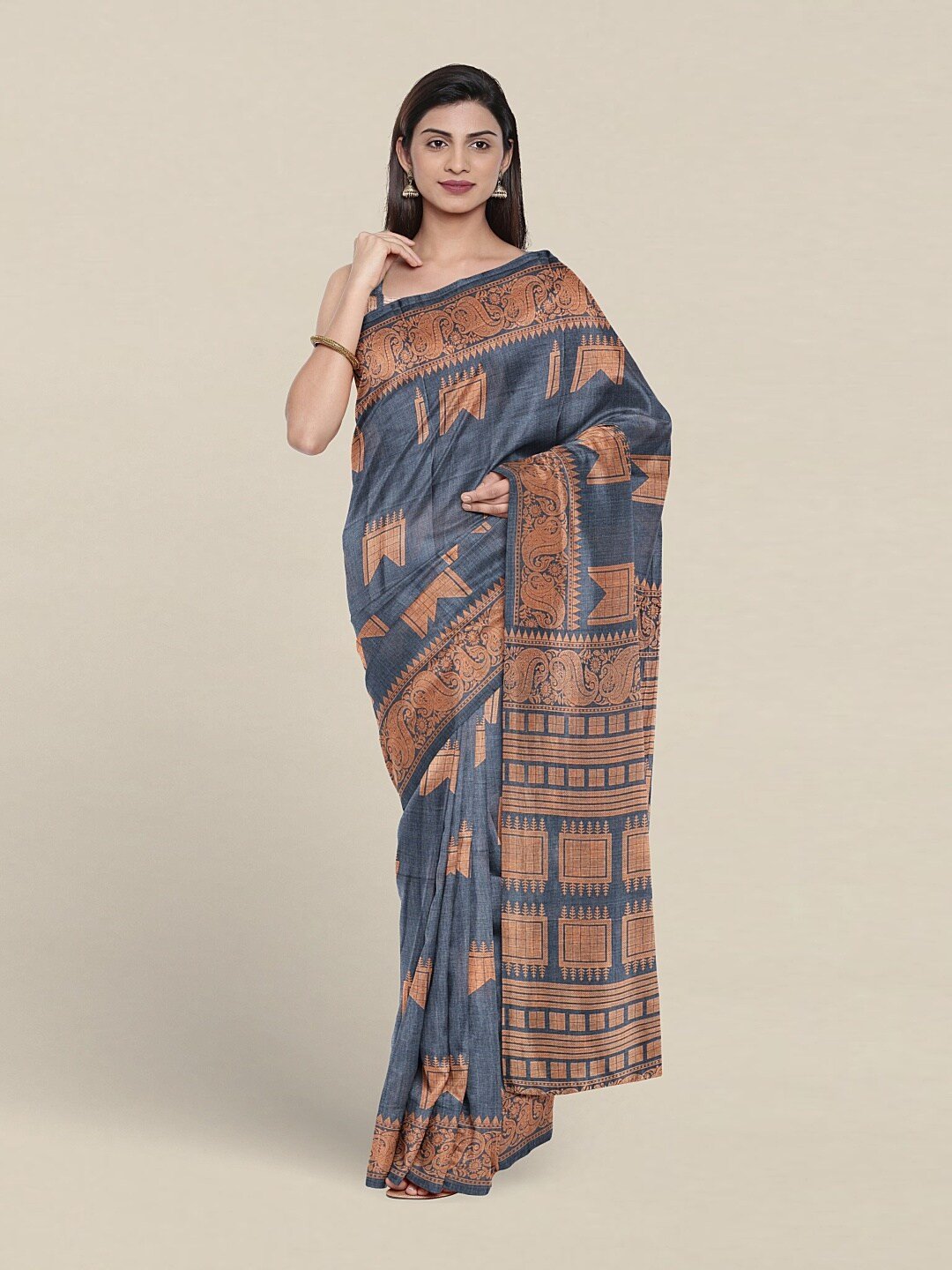 

Pothys Ethnic Motifs Saree, Grey