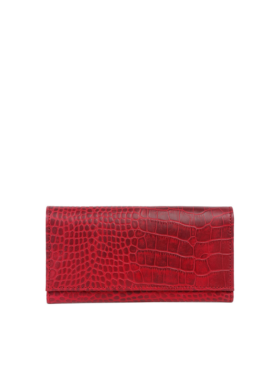 

Suvaska Leather Textured Purse Clutch, Red