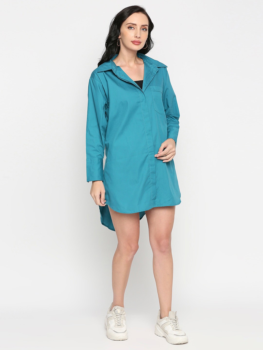 

Remanika Women Comfort Cotton Casual Shirt, Blue