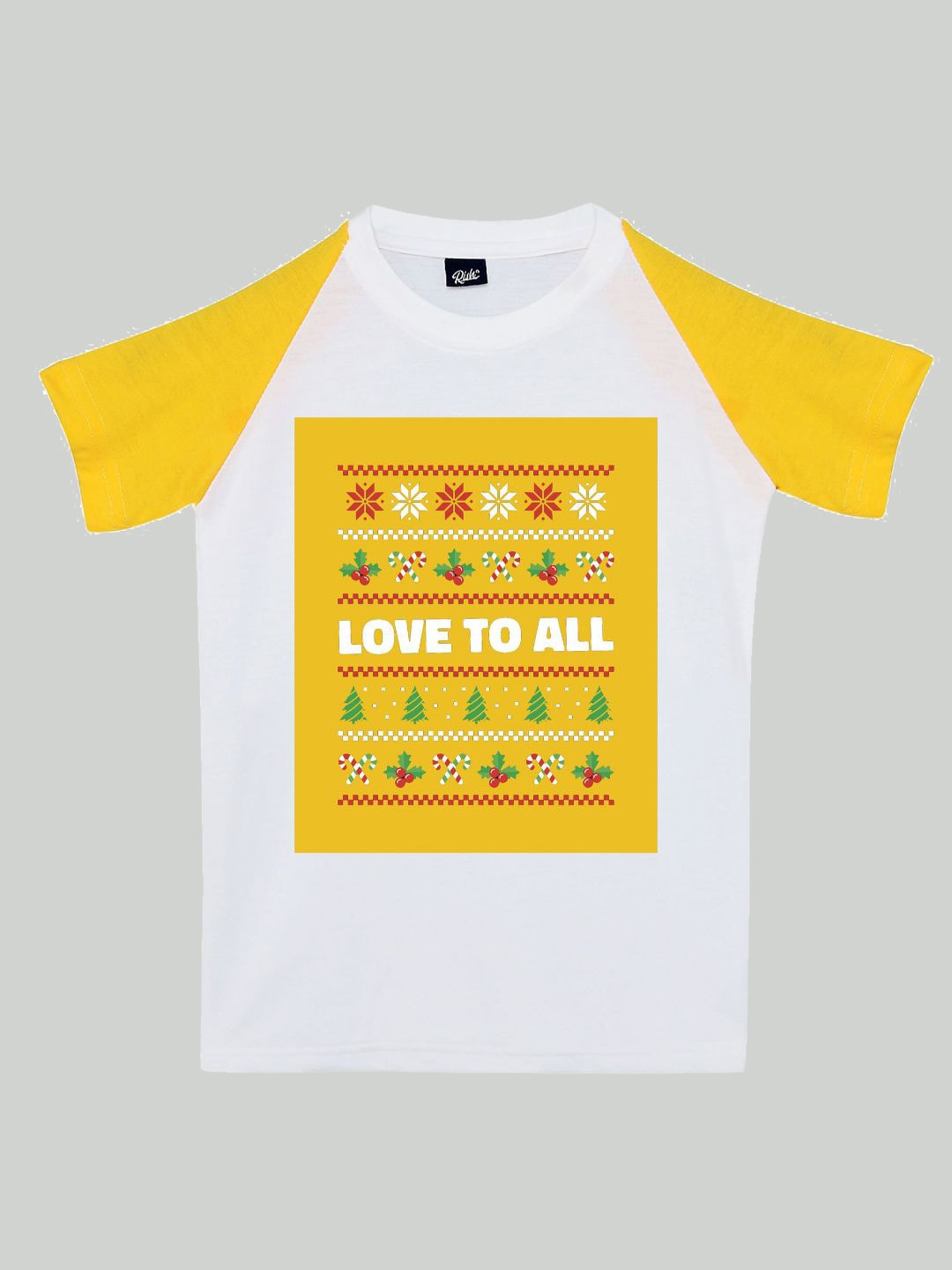 

RISH Boys Yellow Typography Printed Cotton T-shirt, White