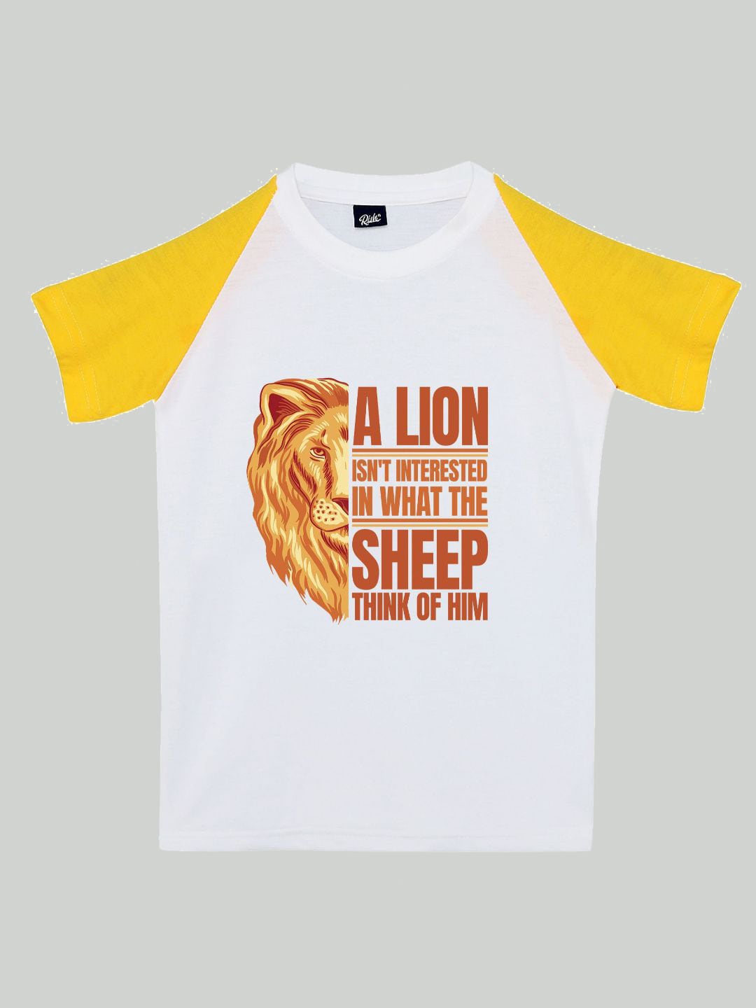 

RISH Boys Printed Raglan Sleeves Cotton T-shirt, White