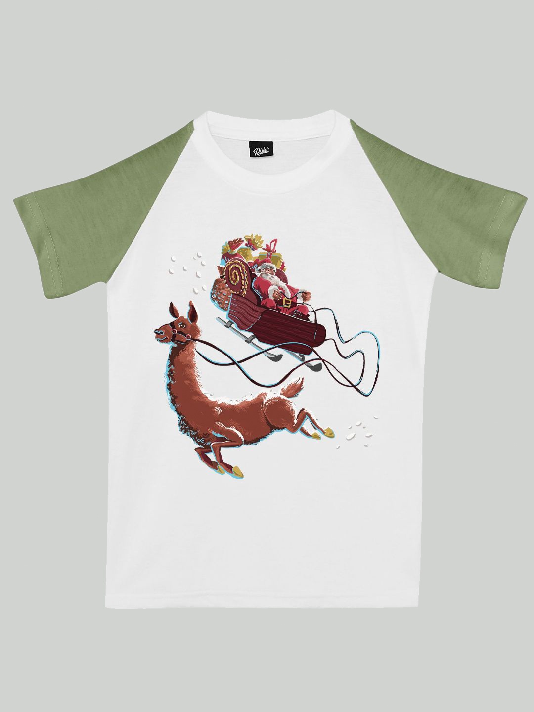 

RISH Boys Printed Raglan Sleeves Cotton T-shirt, White