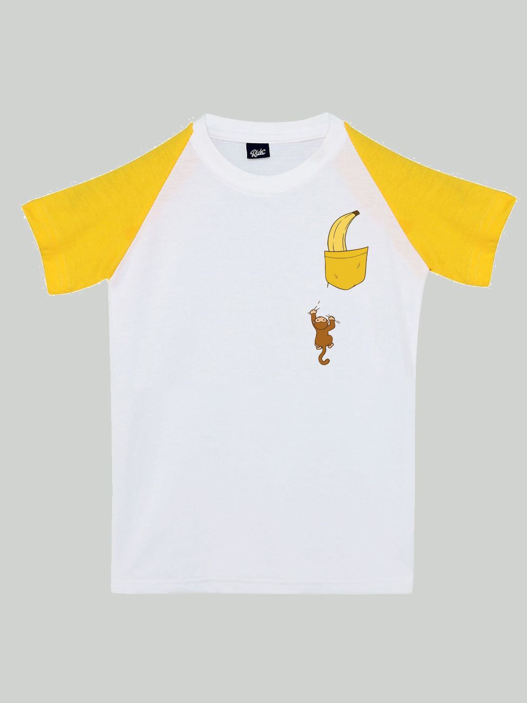 

RISH Boys Printed Raglan Sleeves Cotton T-shirt, White