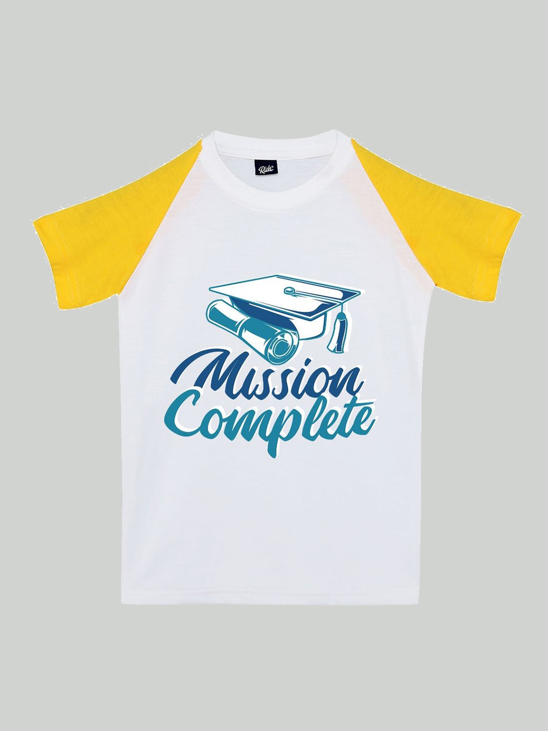 

RISH Boys Typography Printed Cotton T-shirt, White
